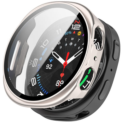 Techsuit Defense360 Pro Hülle für Samsung Galaxy Watch8 44mm, Perlmutt-Silber