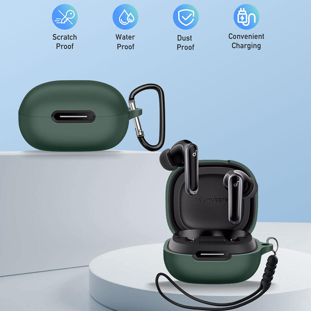Techsuit Silikonhülle für Anker SoundCore P40i, Schwarz