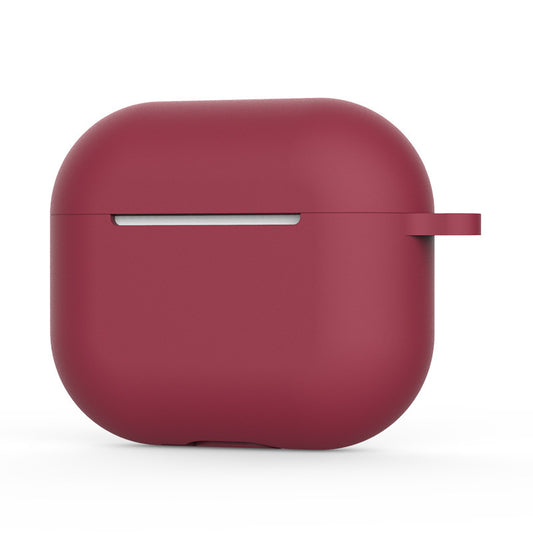 Techsuit Silikonhülle für Apple AirPods 4, Weinrot