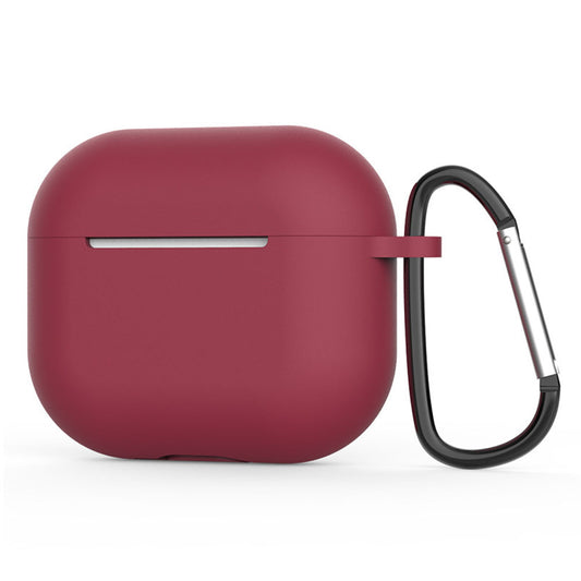 Techsuit Silikonhülle für Apple AirPods 4, Weinrot
