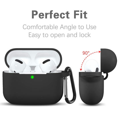 Techsuit Silikonhülle für Apple AirPods Pro Serie, Schwarz