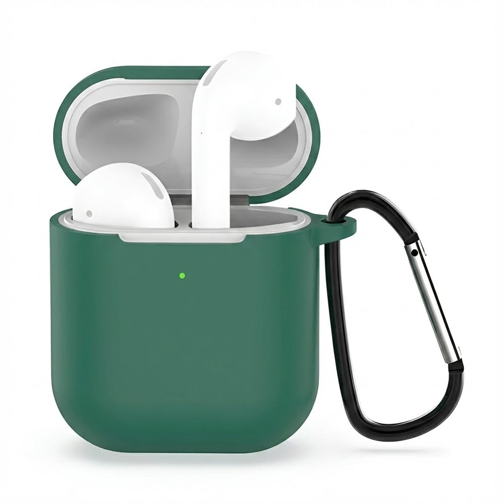 Techsuit Silikonhülle für Apple AirPods Gen 1 / Gen 2, Dunkelgrün