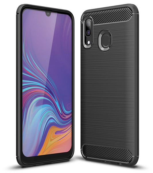 Hülle für Samsung Galaxy A40 A405, Forcell, Carbon, Schwarz