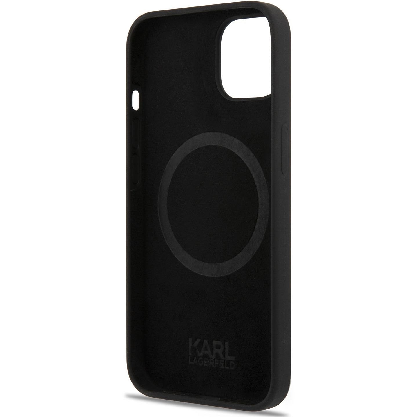 MagSafe Hülle für Apple iPhone 14 Plus, Karl Lagerfeld, Silikon Karl & Choupette, Schwarz