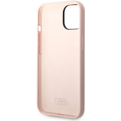 Hülle für Apple iPhone 14 Plus, Karl Lagerfeld, Silicone Karl's Head, Rosa