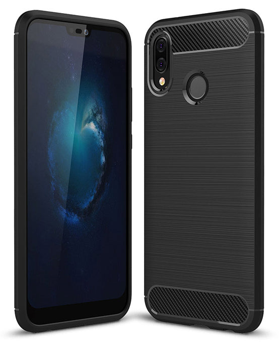 Hülle für Huawei P20 Lite, OEM, Carbon, Schwarz