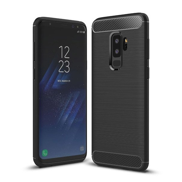 Hülle für Samsung Galaxy S9+ G965, OEM, Carbon, Schwarz