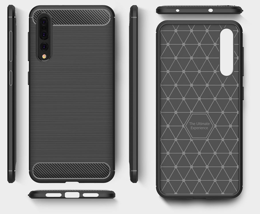 Hülle für Huawei P20 Pro, OEM, Carbon, Schwarz
