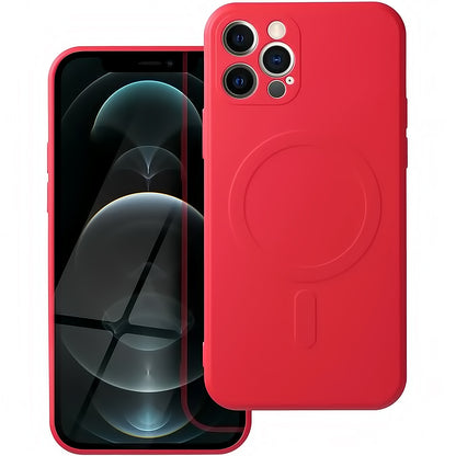 MagSafe Case for Apple iPhone 12 Pro, OEM, Silicone, Red