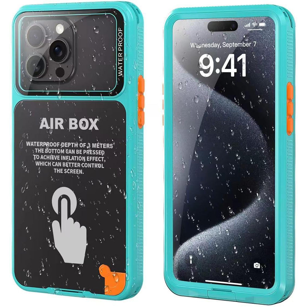 Universelle wasserdichte Hülle für Telefon max. 6,1 Zoll, ShellBox, AirBox, Blau