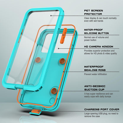Universelle wasserdichte Hülle für Telefon max. 6,1 Zoll, ShellBox, AirBox, Blau