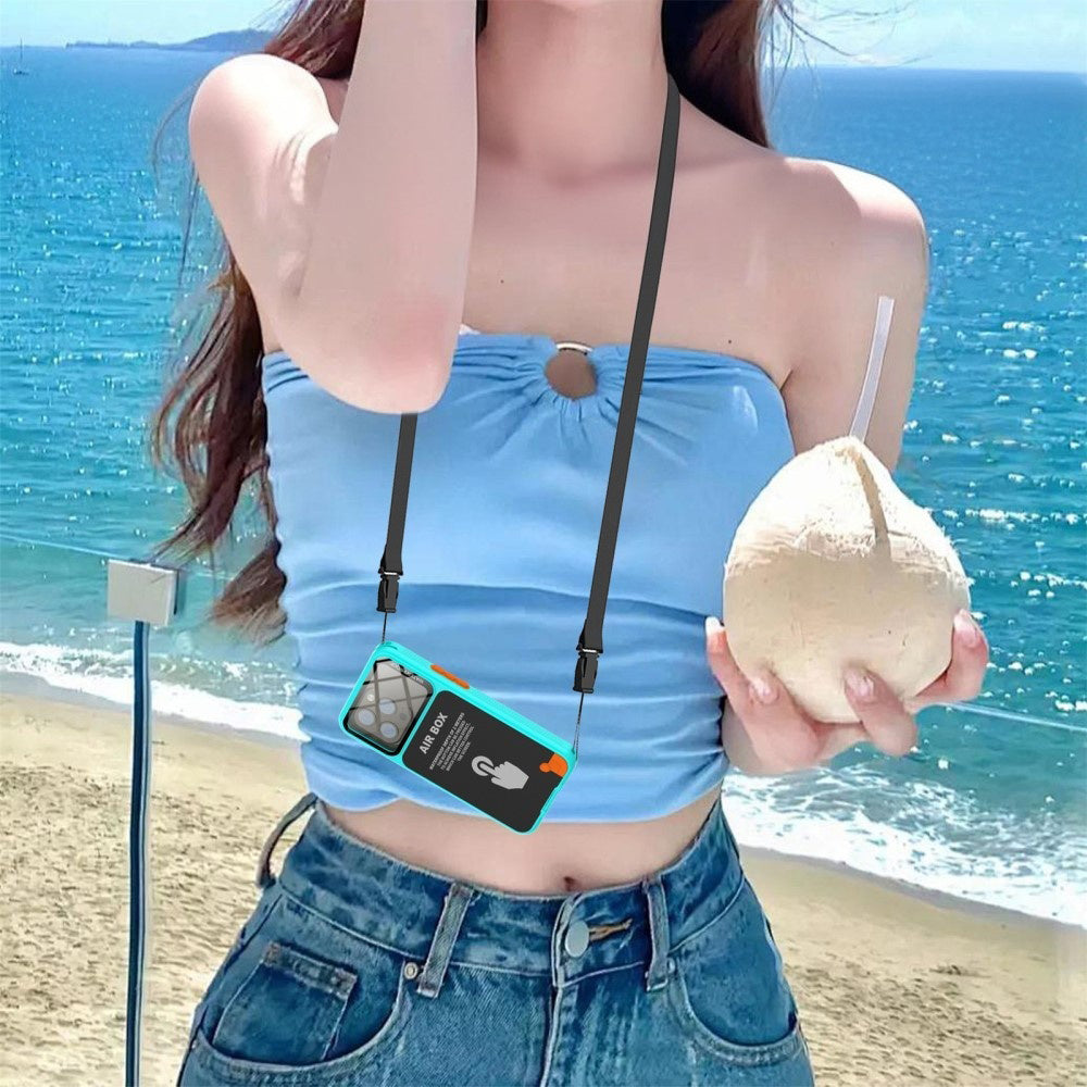 Universelle wasserdichte Hülle für Telefon max. 6,1 Zoll, ShellBox, AirBox, Blau
