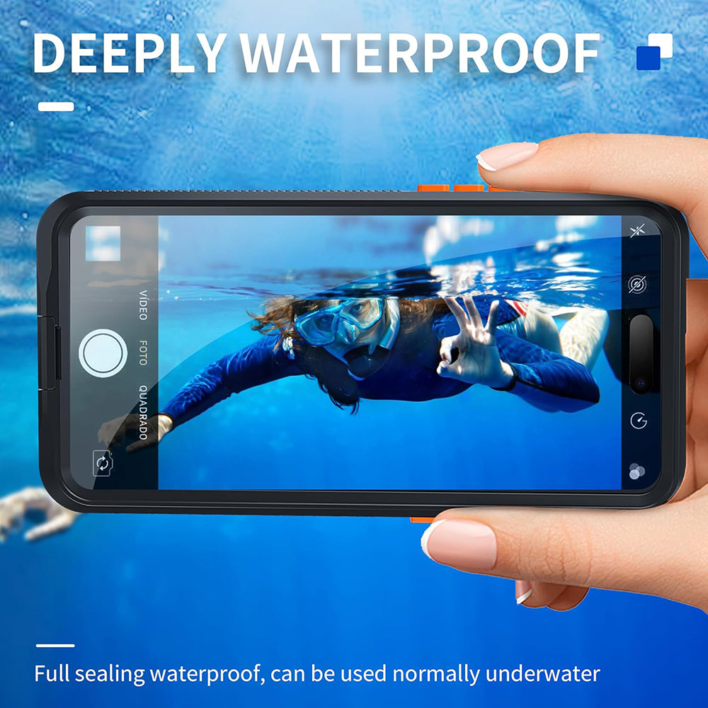 Universelle wasserdichte Hülle für Telefon max. 6,1 Zoll, ShellBox, AirBox, Schwarz