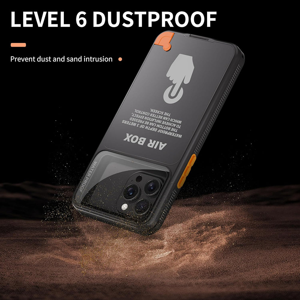 Universelle wasserdichte Hülle für Telefon max. 6,1 Zoll, ShellBox, AirBox, Schwarz