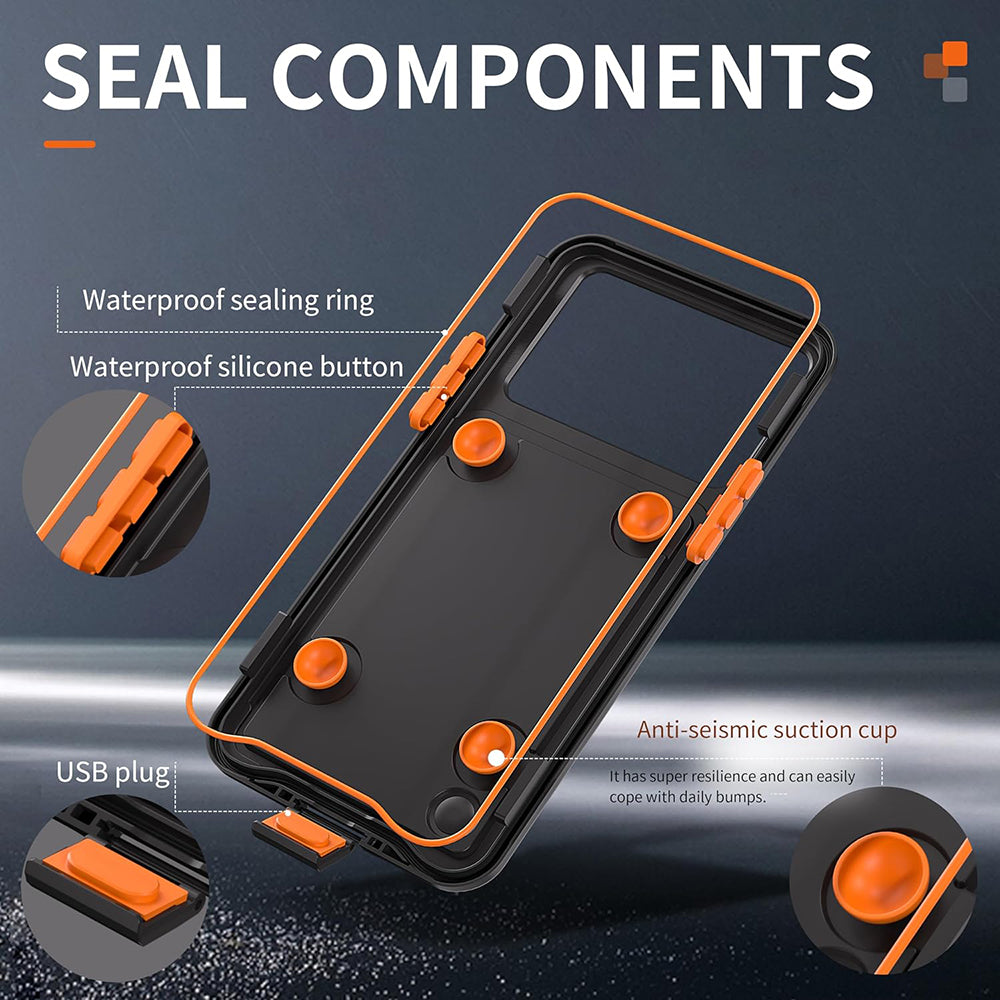 Universelle wasserdichte Hülle für Telefon max. 6,1 Zoll, ShellBox, AirBox, Schwarz