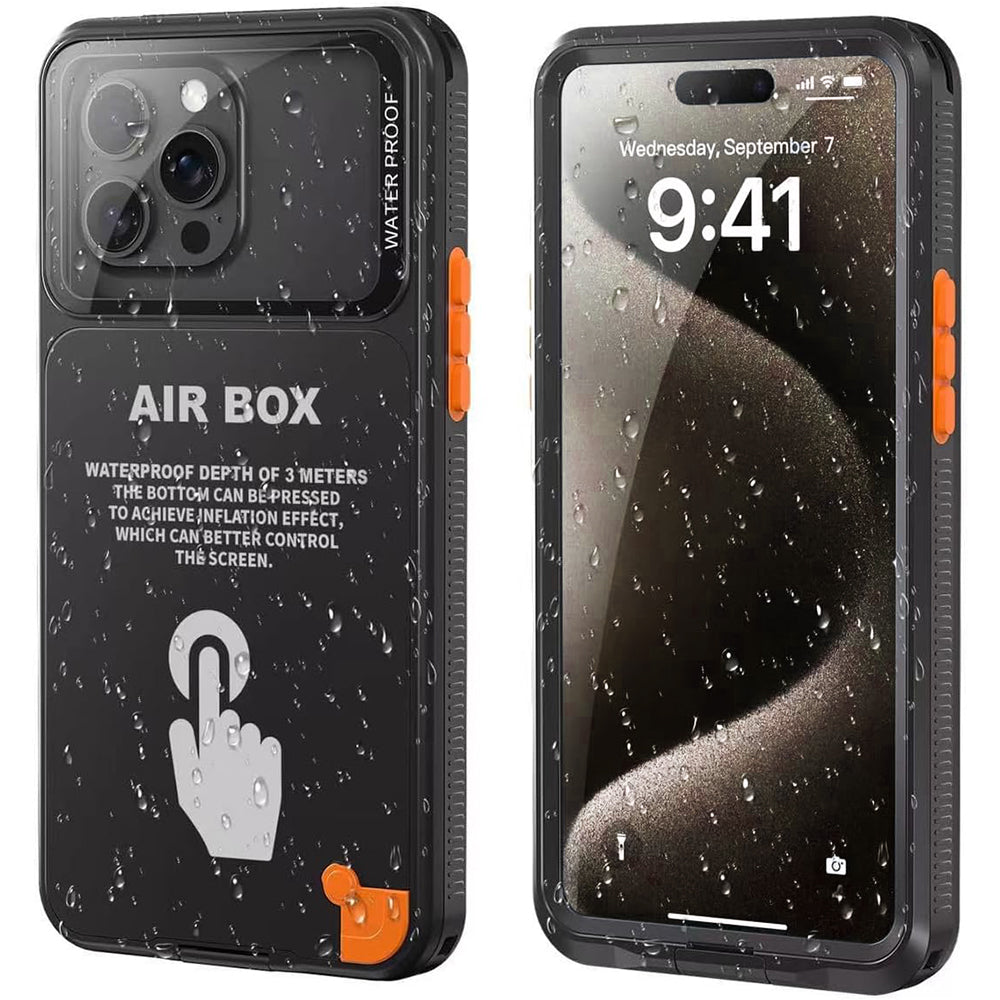 Universelle wasserdichte Hülle für Telefon max. 6,7 Zoll, ShellBox, AirBox, Schwarz