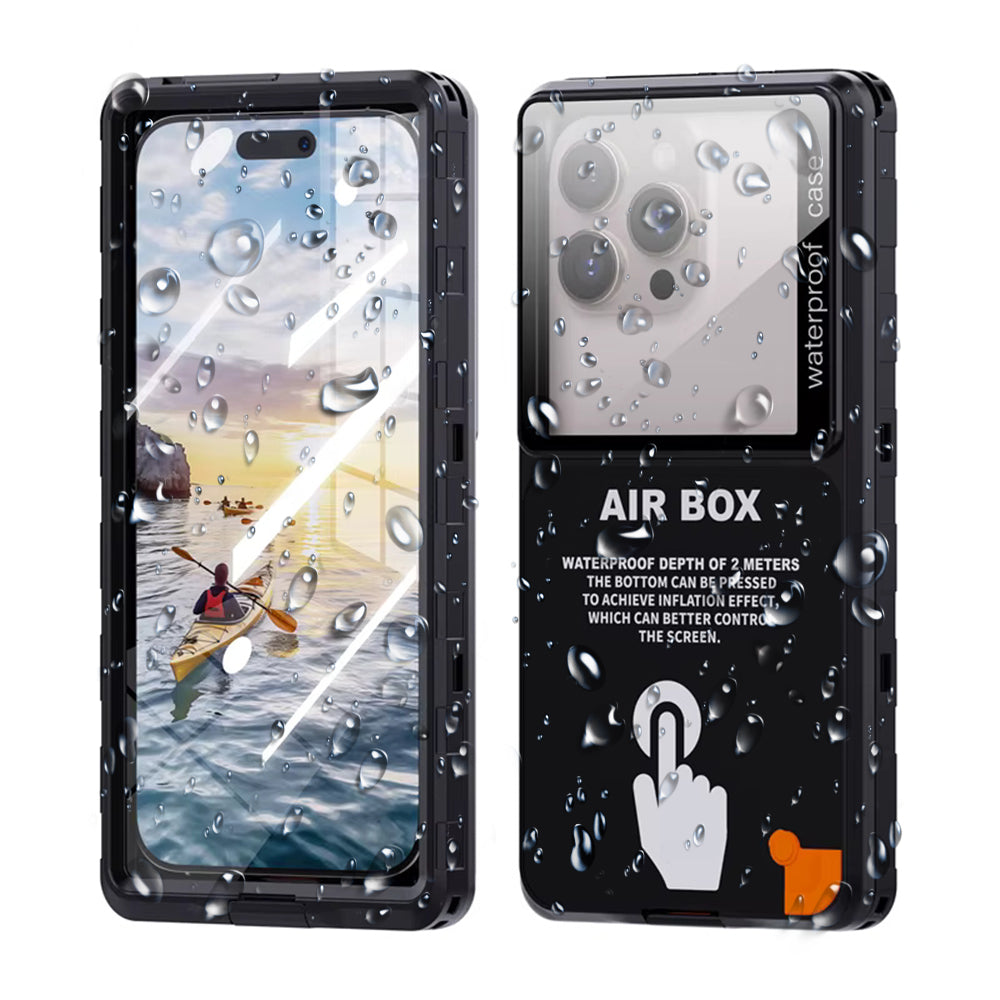 Universelle wasserdichte Handyhülle max. 6,9 Zoll, ShellBox, AirBox, Schwarz
