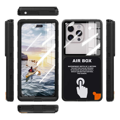 Universelle wasserdichte Handyhülle max. 6,9 Zoll, ShellBox, AirBox, Schwarz