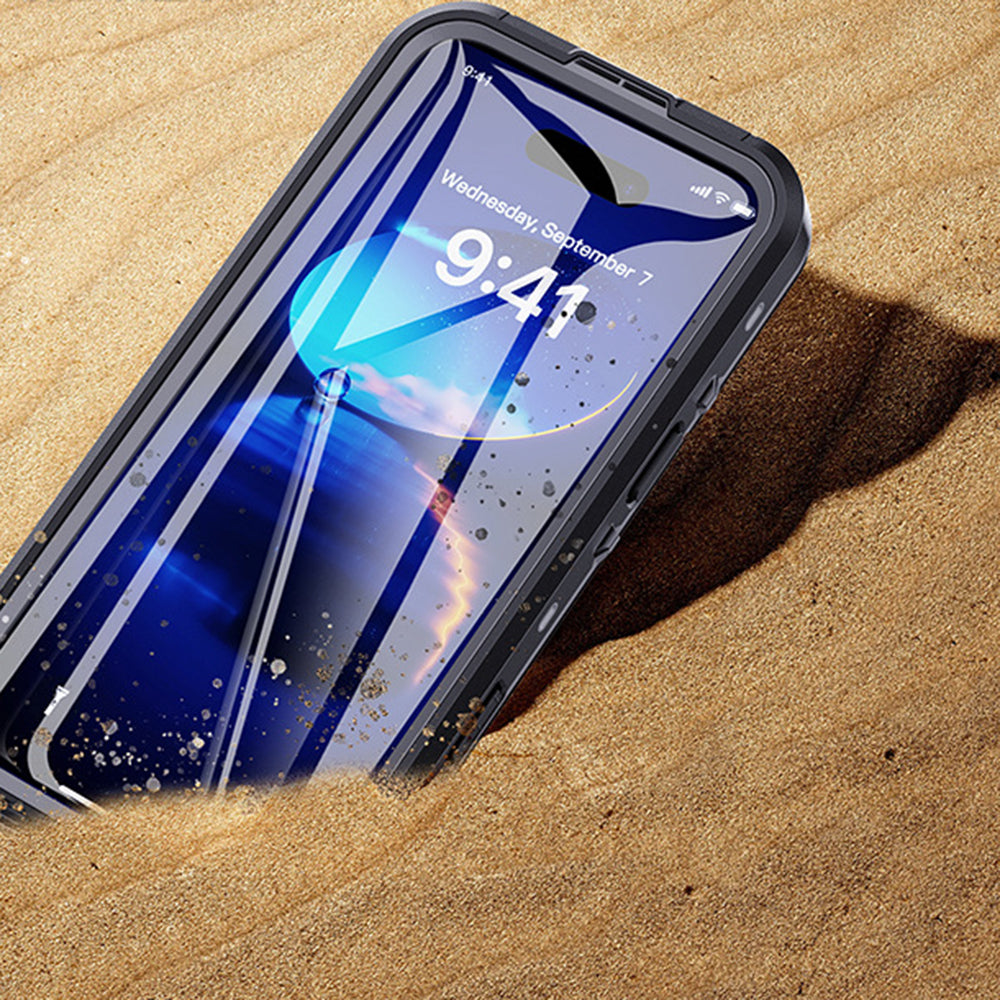 Waterproof Case for Apple iPhone 16 Pro, ShellBox, Black