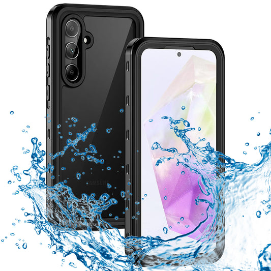 Wasserdichte Hülle für Samsung Galaxy A35 5G A356, ShellBox, Schwarz