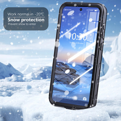Wasserdichte Hülle für Samsung Galaxy S25 Ultra S938, ShellBox, Schwarz