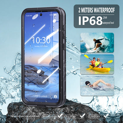 Wasserdichte Hülle für Samsung Galaxy S25 Ultra S938, ShellBox, Schwarz