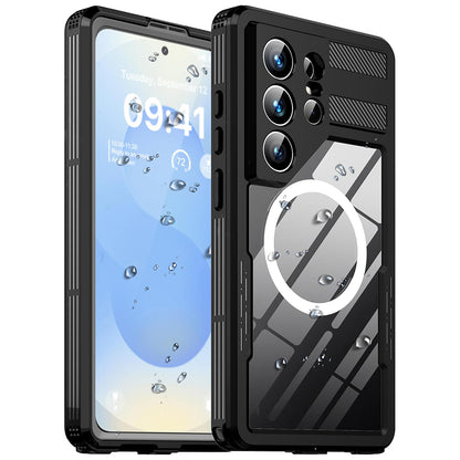 Wasserdichte Hülle für Samsung Galaxy S26 Ultra S948, ShellBox, Schwarz