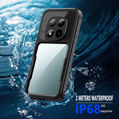 Wasserdichte Hülle für Xiaomi Redmi Note 15 Pro 5G, ShellBox, Schwarz