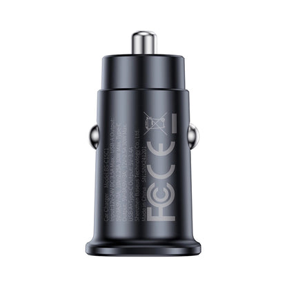 Auto-Ladegerät Baseus GoTrip, 30W, 3A, 1 x USB-A - 1 x USB-C, Schwarz