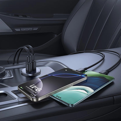 Auto-Ladegerät Baseus GoTrip, 30W, 3A, 1 x USB-A - 1 x USB-C, Schwarz