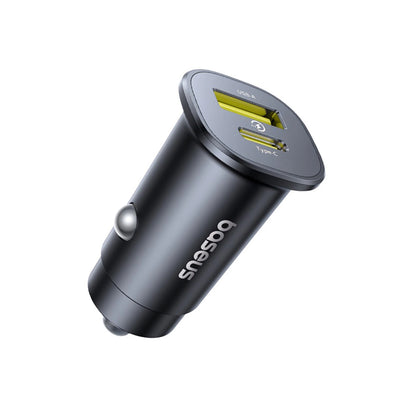 Auto-Ladegerät Baseus GoTrip, 30W, 3A, 1 x USB-A - 1 x USB-C, Schwarz