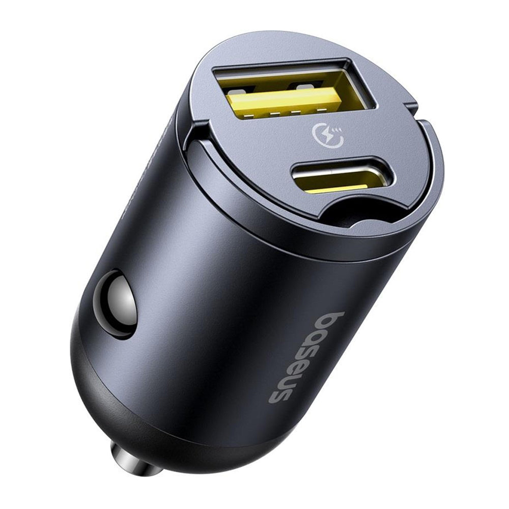 Auto-Ladegerät Baseus Tiny Star, 30W, 3A, 1 x USB-A - 1 x USB-C, Schwarz C00035001121-02