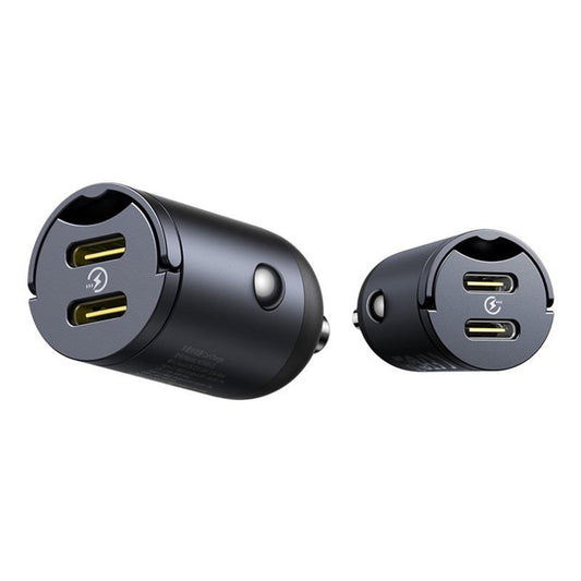 Auto-Ladegerät Baseus Tiny Star, 30W, 3A, 2 x USB-C, Schwarz C00035001121-03