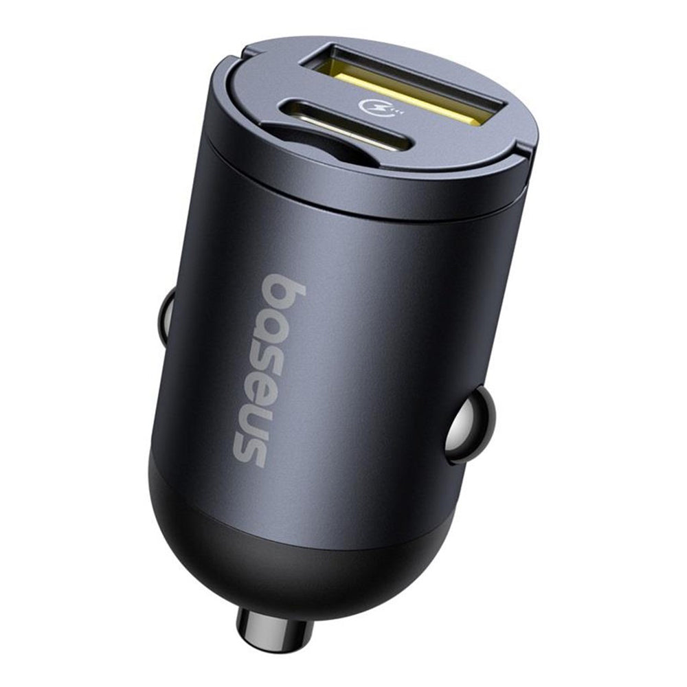 Auto-Ladegerät Baseus Tiny Star, 30W, 3A, 1 x USB-A - 1 x USB-C, Schwarz C00035001121-02