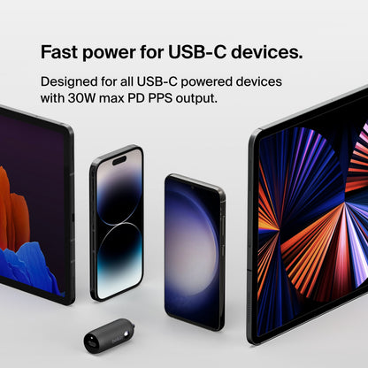 Belkin BoostCharge Auto-Ladegerät, 30W, 3A, 1 x USB-C, Schwarz CCA004btBK