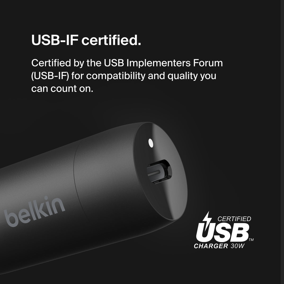 Belkin BoostCharge Auto-Ladegerät, 30W, 3A, 1 x USB-C, Schwarz CCA004btBK