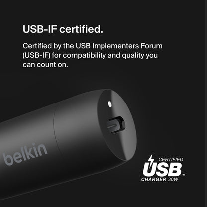 Belkin BoostCharge Auto-Ladegerät, 30W, 3A, 1 x USB-C, Schwarz CCA004btBK