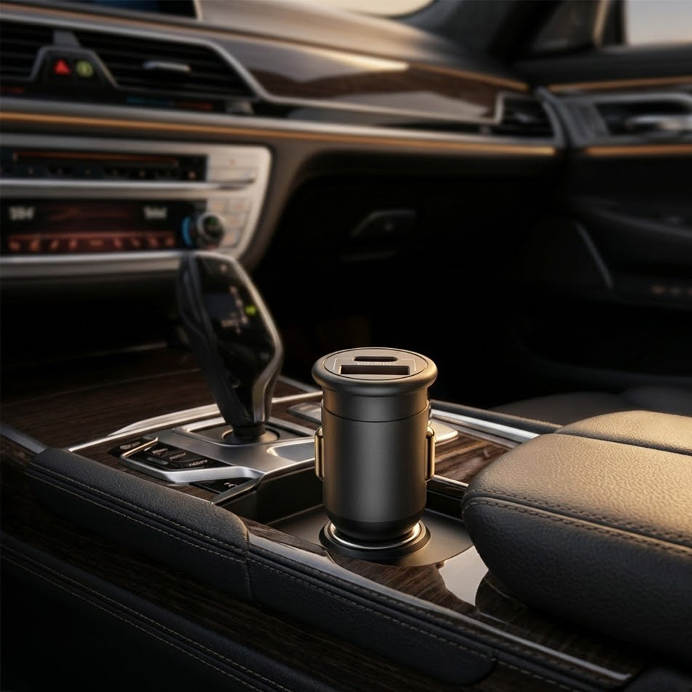 Auto-Ladegerät Blueo, 35W, 3A, 1 x USB-A - 1 x USB-C, Grau