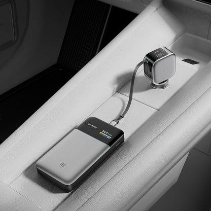 Auto-Ladegerät mit USB-C-Kabel Cuktech CC903P Display, 100W, 5A, 1 x USB-A - 1 x USB-C, Grau