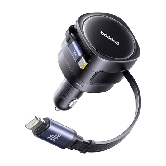 Auto-Ladegerät mit USB-C / Lightning-Kabel Baseus Enjoyment Max, 60W, 3A, Schwarz C00035507121-00