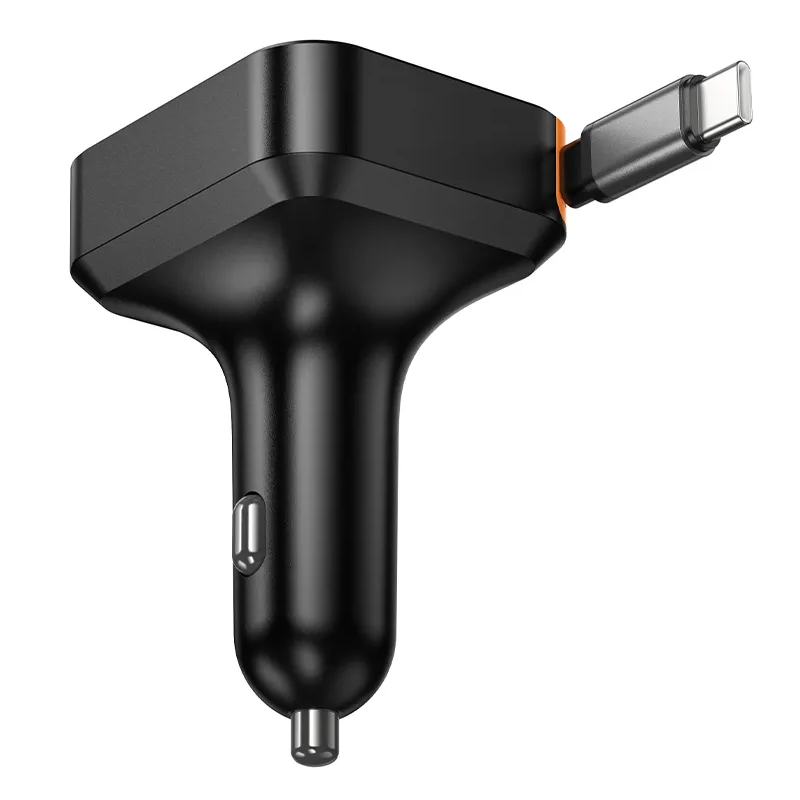 Auto-Ladegerät mit USB-C Kabel HOCO NZ18, 65W, 3A, 1 x USB-A - 1 x USB-C, Schwarz
