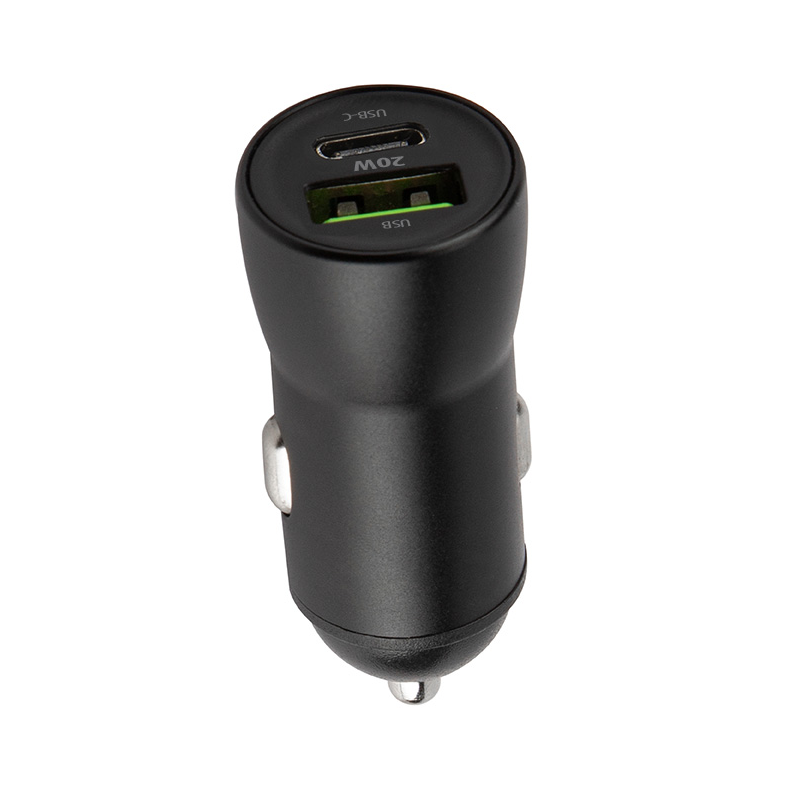 Auto-Ladegerät mit USB-C Kabel MaXlife MXCC-04, 20W, 3A, 1 x USB-A - 1 x USB-C, Schwarz