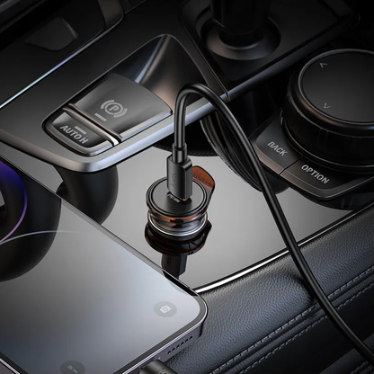 Auto-Ladegerät mit Lightning-Kabel HOCO NZ16, 30W, 3A, 1 x USB-C, Grau