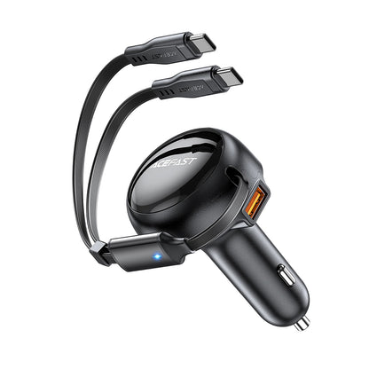 Auto-Ladegerät mit USB-C Kabel Acefast B13, 53W, 3A, 1 x USB-A, Schwarz