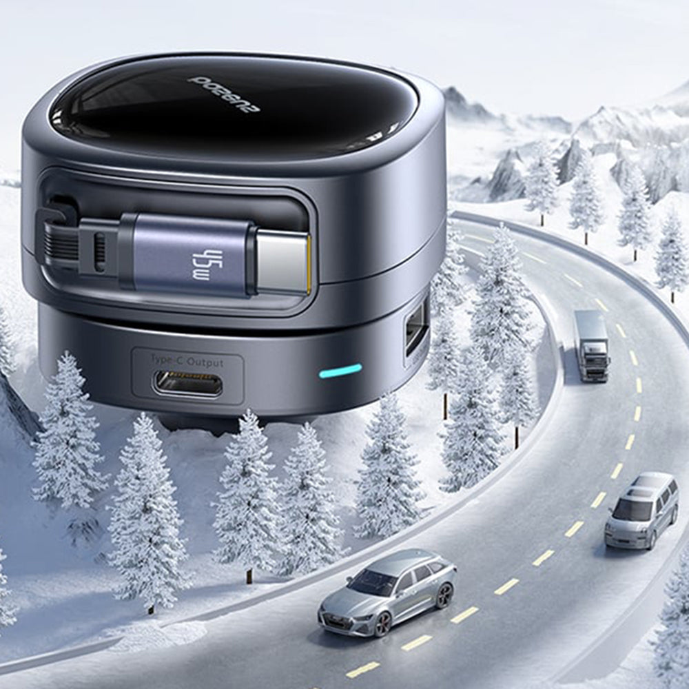 Auto-Ladegerät mit USB-C Kabel Baseus PrimeTrip VR1, 60W, 3A, 1 x USB-A - 1 x USB-C, Schwarz C00069001121-00