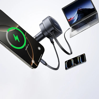 Auto-Ladegerät mit USB-C Kabel Baseus PrimeTrip VR1, 60W, 3A, 1 x USB-A - 1 x USB-C, Schwarz C00069001121-00
