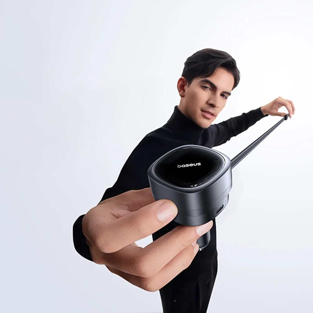 Auto-Ladegerät mit USB-C Kabel Baseus PrimeTrip VR1, 60W, 3A, 1 x USB-A - 1 x USB-C, Schwarz C00069001121-00