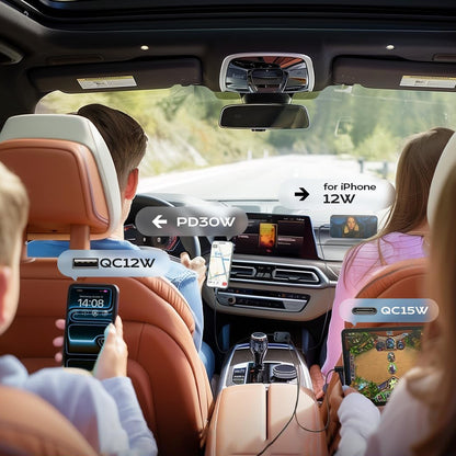 Lisen Car Charger with USB-C / Lightning Cable, 69W, 3A, 1 x USB-A - 1 x USB-C, Black YL0224040031