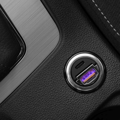 Auto-Ladegerät Fixed, 30W, 3A, 1 x USB-A - 1 x USB-C, Schwarz