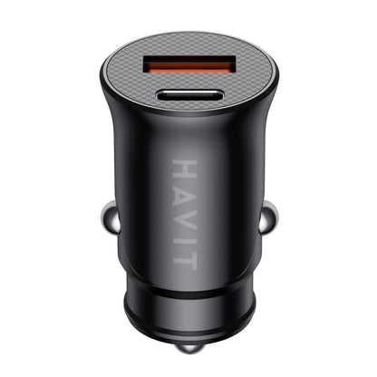 Auto-Ladegerät HAVIT CC2022, 20W, 3A, 1 x USB-A - 1 x USB-C, Schwarz
